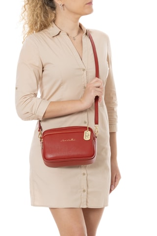 Bandolera de piel Tabita - Rojo