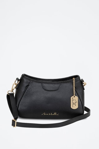 Bandolera de piel Manfrina - Negro