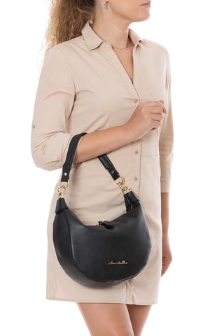 Bolso de piel Fosca - Negro