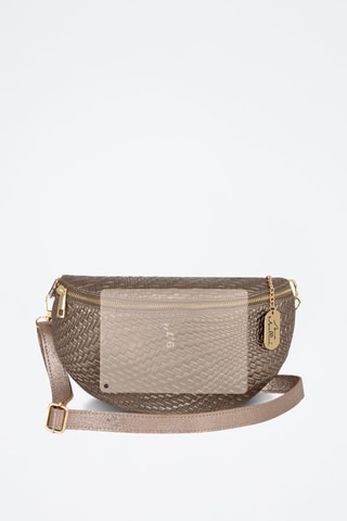 Riñonera de piel Rufina - Plateado