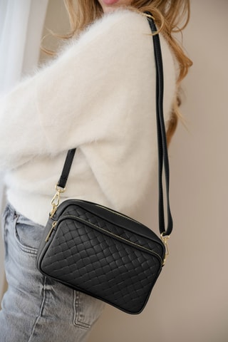 Bandolera de piel Colomba - Negro