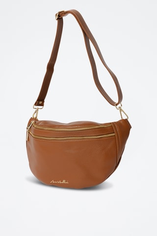 Bandolera de piel Lorenza - Marrón