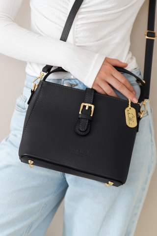 Bolso de piel Adelma - Negro