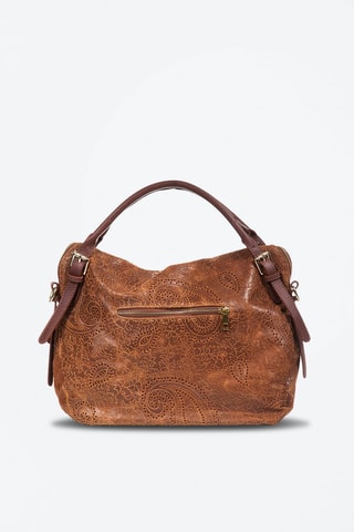 Bolso de piel Cortona - Marrón