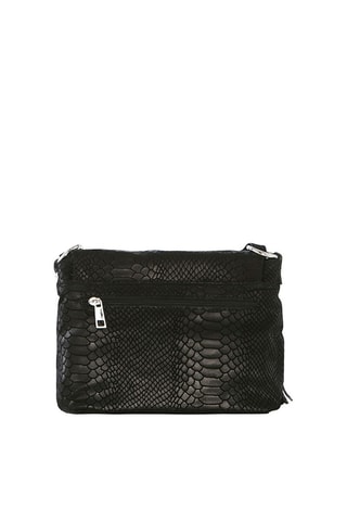 Bandolera de piel Elena - Negro