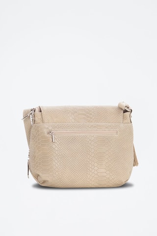 Bandolera de piel Elena - Beige