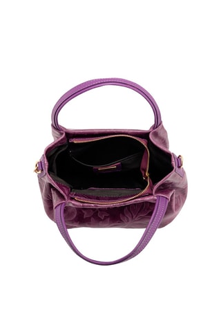 Bolso de piel Clarissa - Violeta