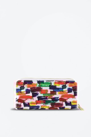 Cartera de piel Ottavia - Blanco, rojo, azul y verde