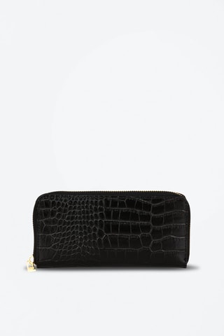 Cartera de piel Sigismonda - Negro