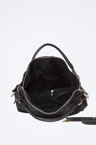 Bolso de piel Cortona - Negro