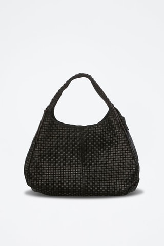 Mala de ombro em couro Pitigliano Preto  - Preto