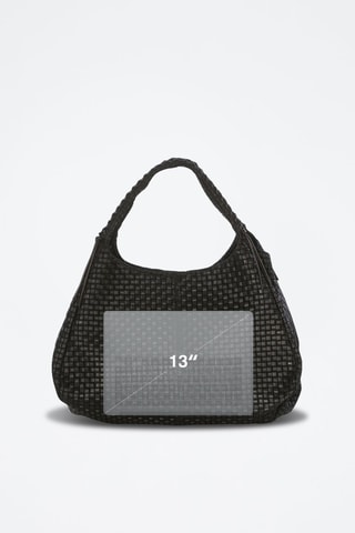 Mala de ombro em couro Pitigliano Preto  - Preto