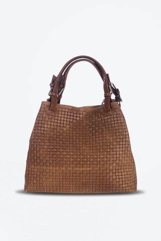 Bolso de piel Fosdinovo - Marrón