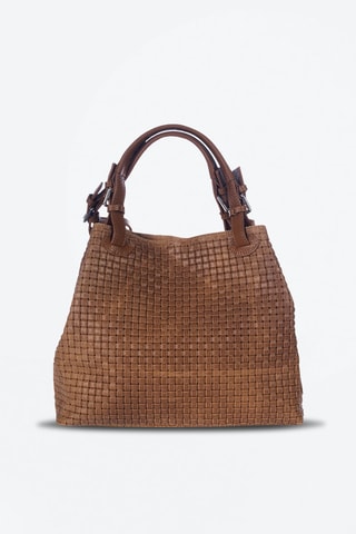 Bolso de piel Fosdinovo - Marrón