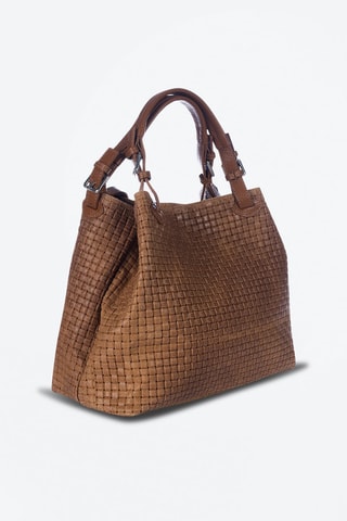 Bolso de piel Fosdinovo - Marrón