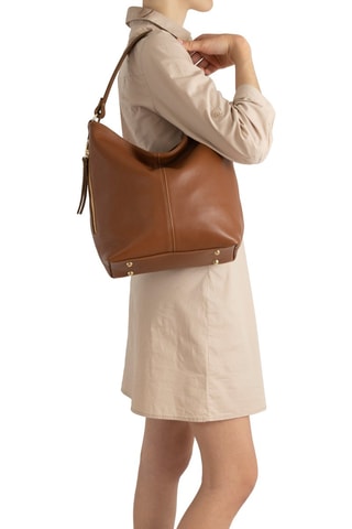 Bolso de piel Carrara - Marrón