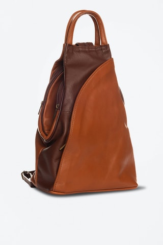 Mochila de piel Novara - Marrón