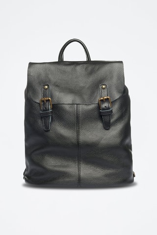 Mochila de piel Montichiari - Negro