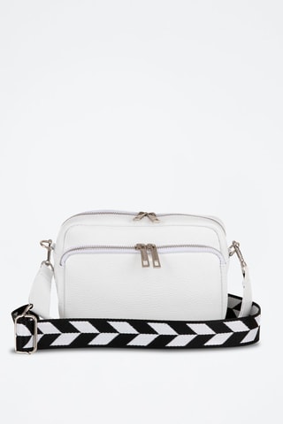 Mala a tiracolo em couro Erminia Branco - Branco