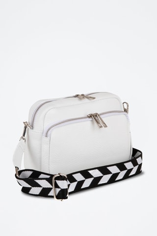 Mala a tiracolo em couro Erminia Branco - Branco