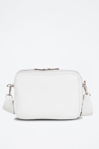 Mala a tiracolo em couro Erminia Branco - Branco