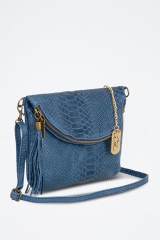 Mala de ombro em couro Azul - Azul