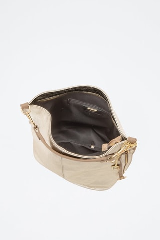 Mala de ombro em couro Greta Dourado - Dourado