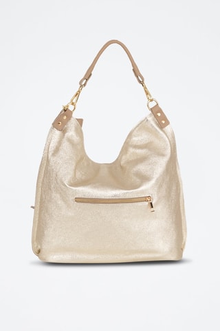 Mala de ombro em couro Greta Dourado - Dourado