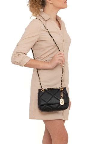 Bandolera de piel Allegra - Negro