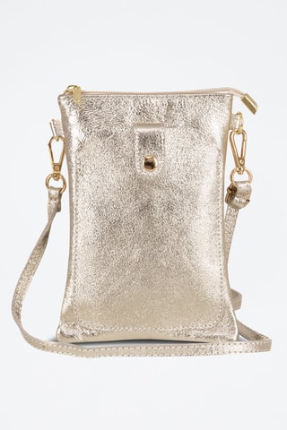 Mala a tiracolo em couro Erica Prateado - Prateado