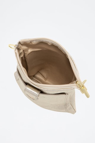 Mala a tiracolo em couro Erica Prateado - Prateado