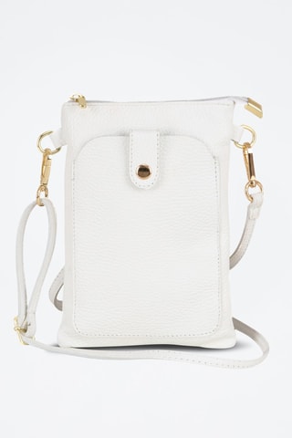 Mala a tiracolo em couro Erica Branco - Branco