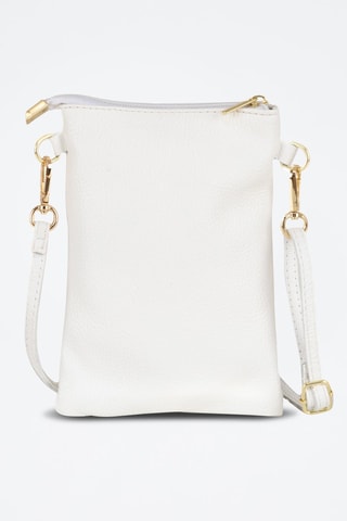 Mala a tiracolo em couro Erica Branco - Branco
