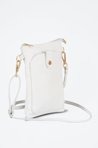 Mala a tiracolo em couro Erica Branco - Branco