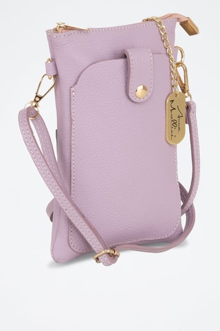 Mala a tiracolo em couro Violeta - Violeta