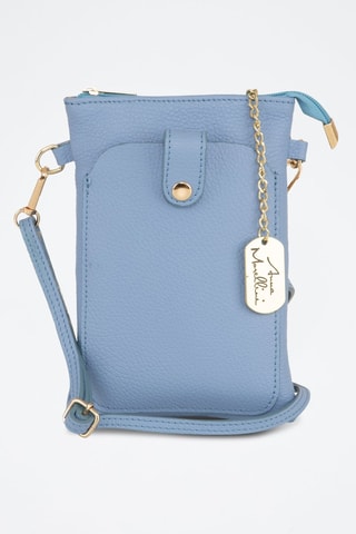 Mala a tiracolo em couro Azul - Azul