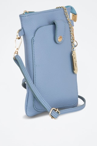 Mala a tiracolo em couro Azul - Azul