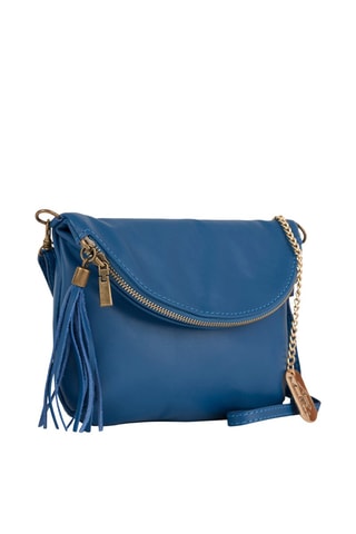 Bandolera de piel Alice - Azul