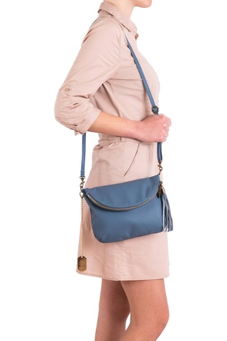 Bandolera de piel Alice - Azul