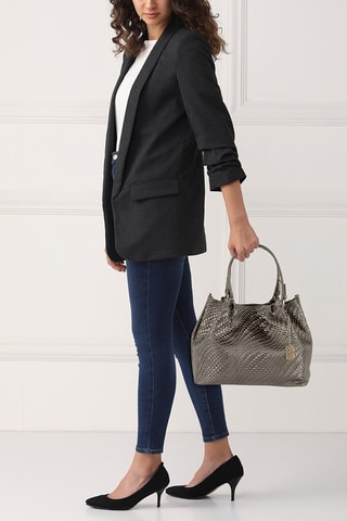 Bolso de piel Eloisa - Gris