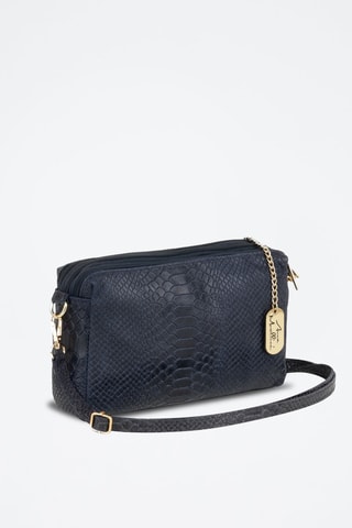 Bandolera de piel - Azul