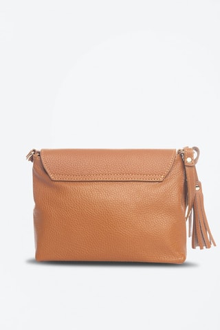 Mala a tiracolo em couro Bagni Conhaque - Castanho