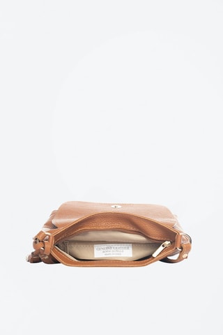 Mala a tiracolo em couro Bagni Conhaque - Castanho