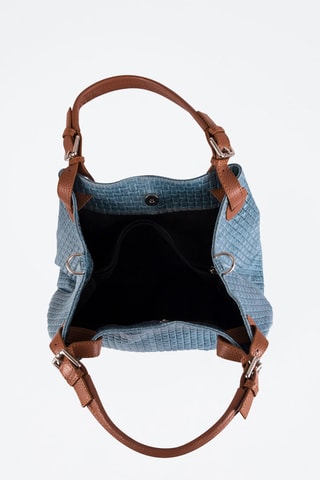 Bolso de piel Fosdinovo - Azul