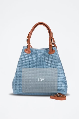 Bolso de piel Fosdinovo - Azul