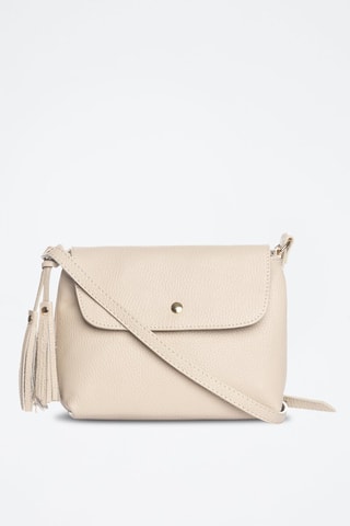 Mala a tiracolo de couro Bagni Bege - Bege