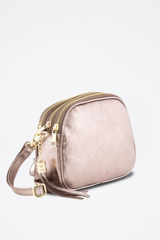 Mala a tiracolo em couro Monte Sparagio - Dourado-rosa - Rosa e dourado