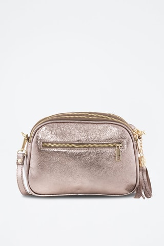 Mala a tiracolo em couro Monte Sparagio - Dourado-rosa - Rosa e dourado