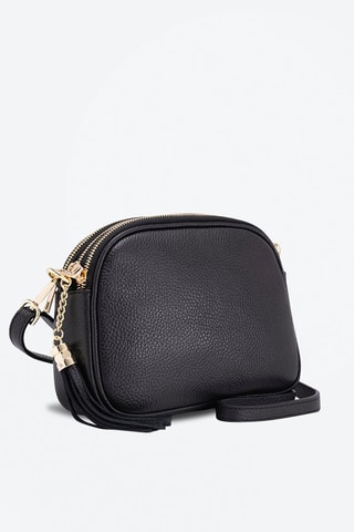 Bandolera de piel Monte Sparagio - Negro