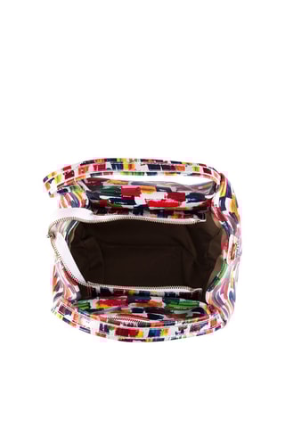 Bolso de piel Anna Signature #011 - Blanco y rojo